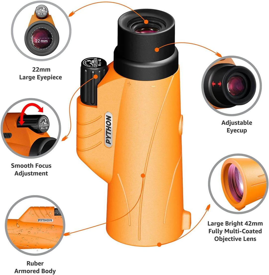 Python Explorer 10x42 HD Monocular Telescope