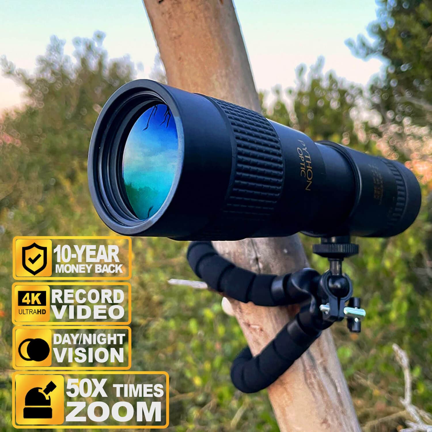 Python HD™ 12x45 Pocket Monocular Telescope - PYTHON OPTIC