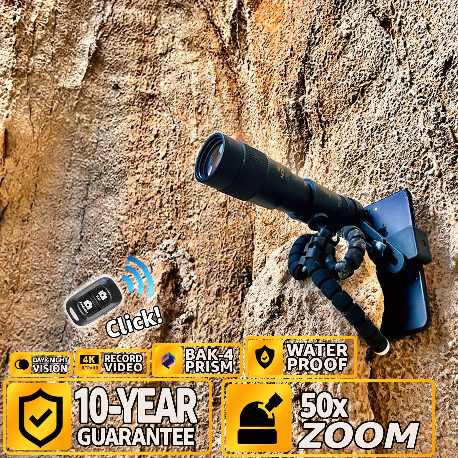 Python HD™ 12x45 Pocket Monocular Telescope - PYTHON OPTIC